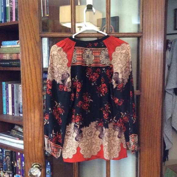 Flower tie-up blouse (shirt only) - Picture 3 of 3